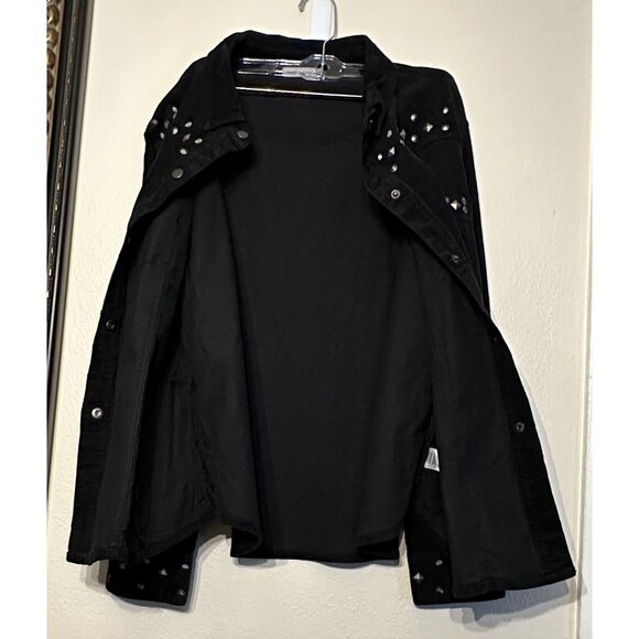 NWOT Angel + Premium Women's Black Corduroy Studded Jacket XL - Picture 5 of 8